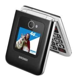 Telefono Brondi Amico Tuo 4G nero flip dual sim