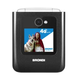 Telefono Brondi Amico Tuo 4G nero flip dual sim