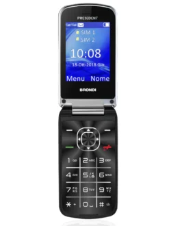 Telefono Brondi Presidentnero clamshell dual sim