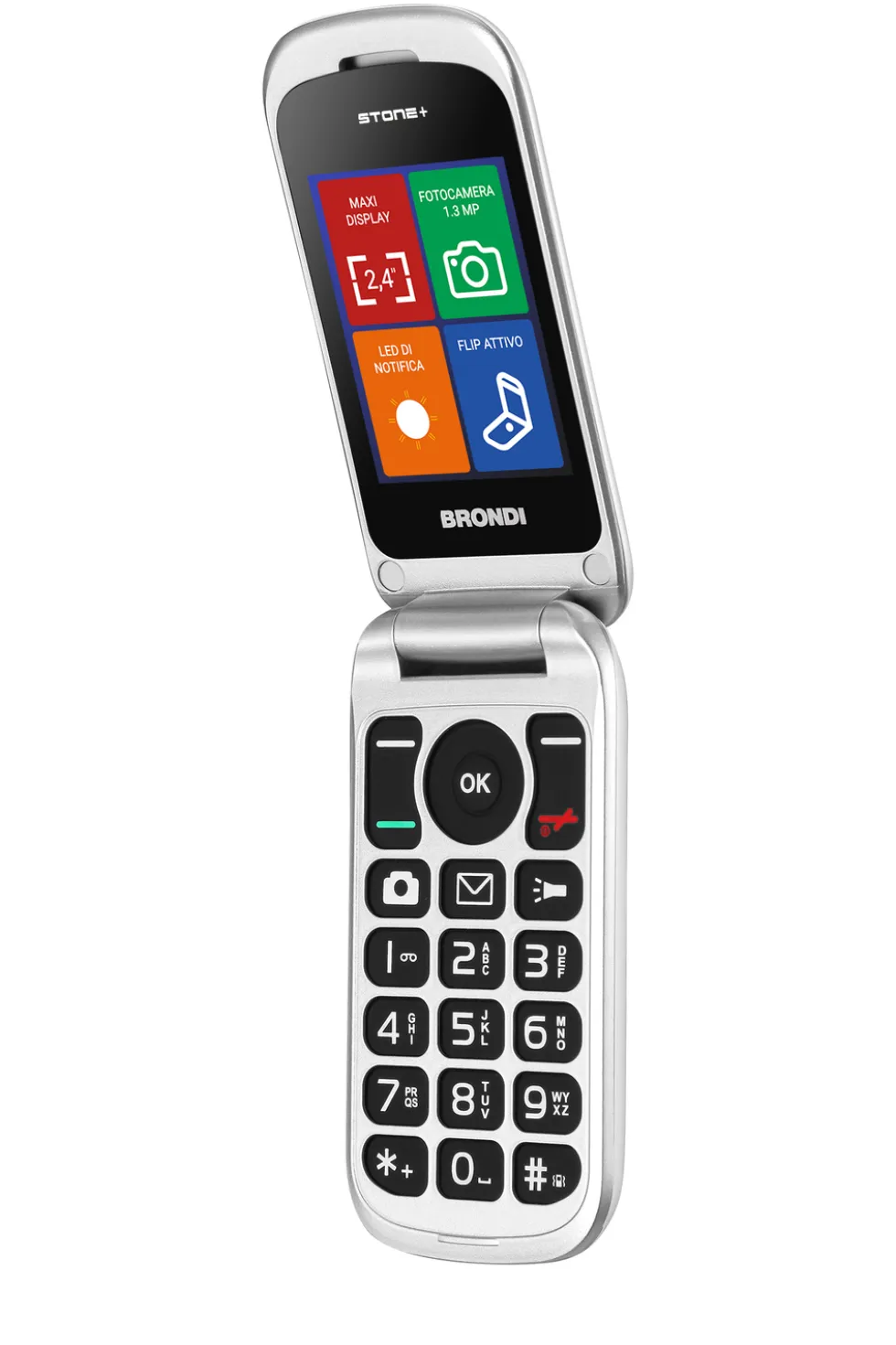 Telefono Brondi Stone+ bianco, Dual SIM