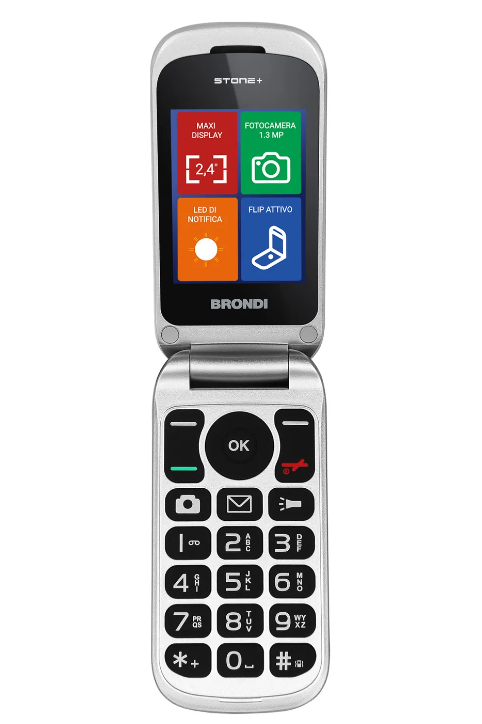 Telefono Brondi Stone+ bianco, Dual SIM