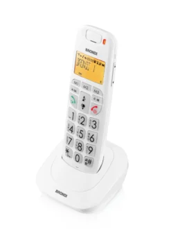 Telefono cordless Brondi Bravobright bianco con vivavoce e display retroilluminato