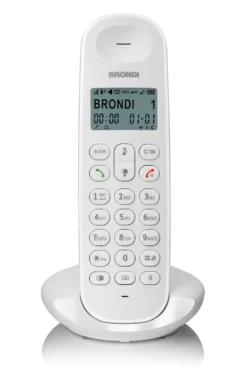 Telefono cordless Brondi Lotus bianco con identificazione chiamate