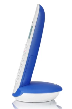 Telefono cordless Brondi Lotus bianco/blu per anziani
