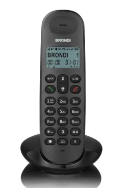 Telefono cordless Brondi Lotus Twin Nero con vivavoce