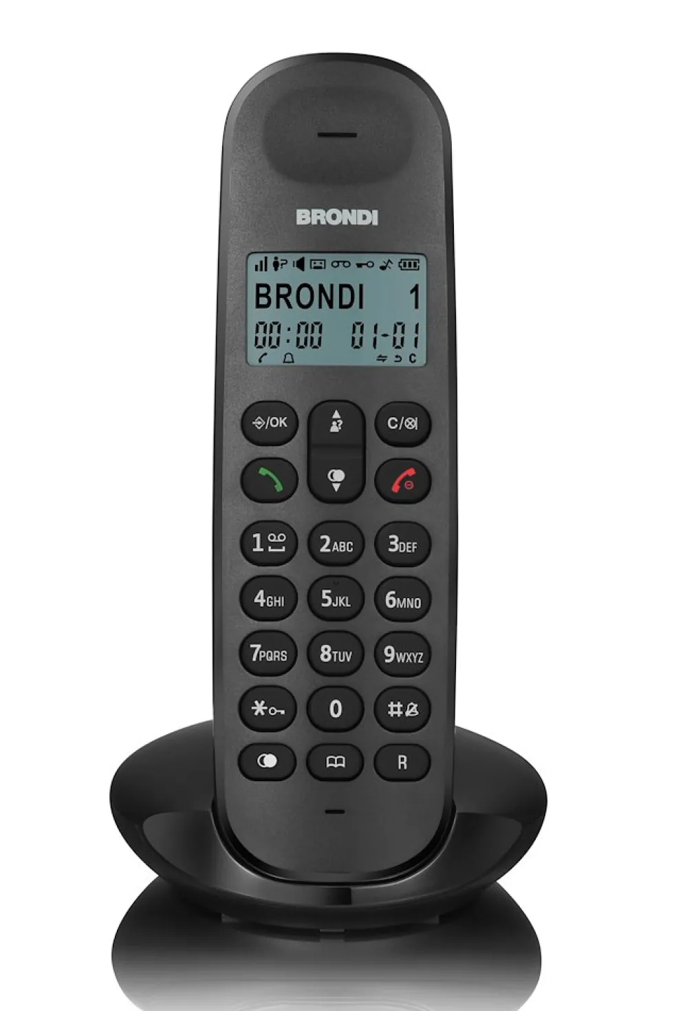 Telefono cordless Brondi Lotus Twin Nero con vivavoce