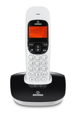 Telefono cordless Brondi Nicenero/Bianco con vivavoce