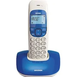 Telefono cordless Brondi Nicebianco/Blu con vivavoce e display LCD