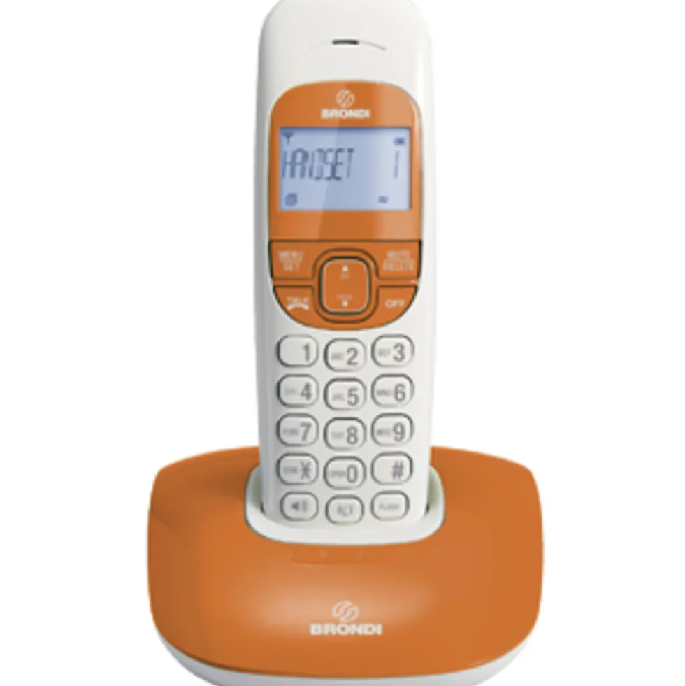 Telefono cordless Brondi Nice Arancio/Bianco con vivavoce