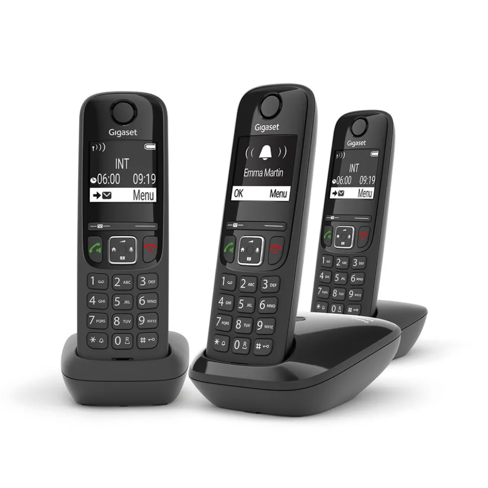 Telefono cordless Gigaset AS690 Duo con viva voce e 2 cornette