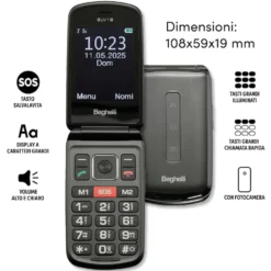 Telefono Salvalavita Beghelli SLV19N ECO, dual SIM e fotocamera
