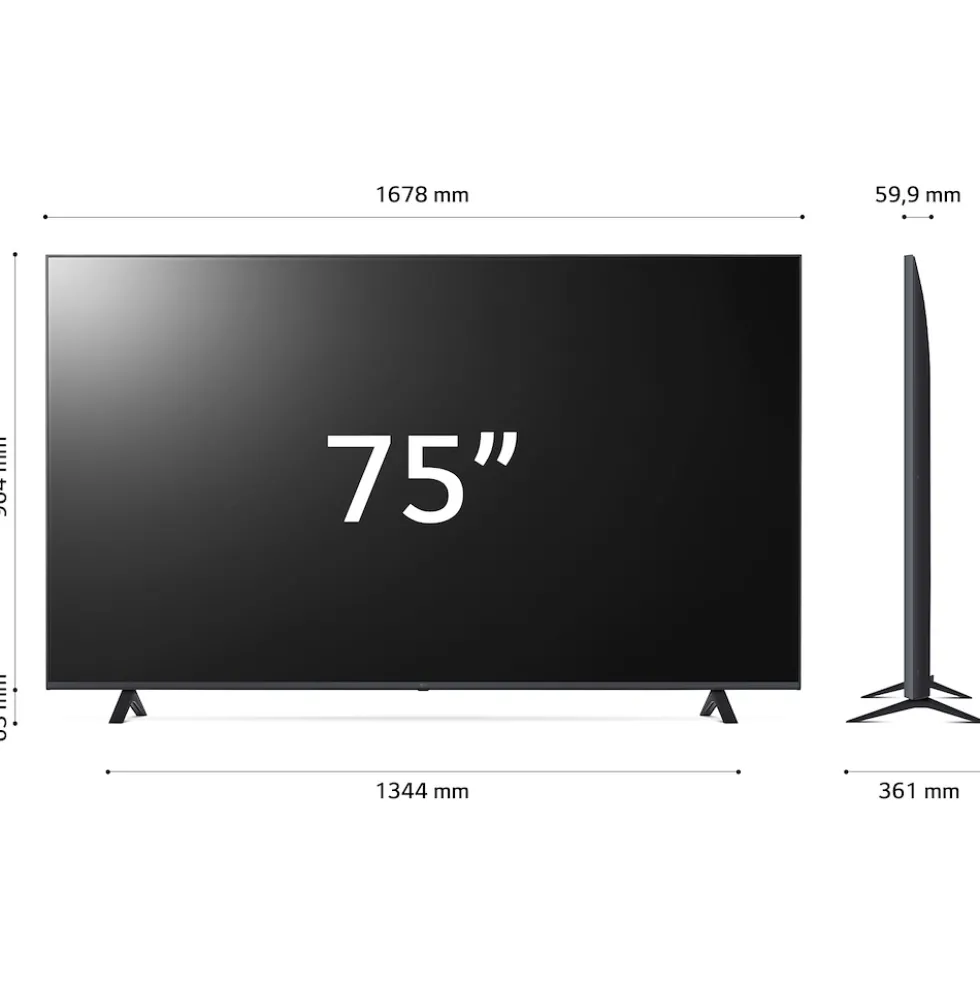 Televisore LED LG ELECTRONICS 75UR78006LK 75 pollici 4K Smart TV