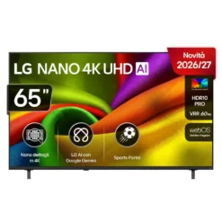 Televisore LED LG NANO 65NU850B6LA.API con AI 4K UHD