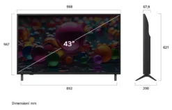 Televisore LED LG 43UA74006LB Smart TV 4K AI