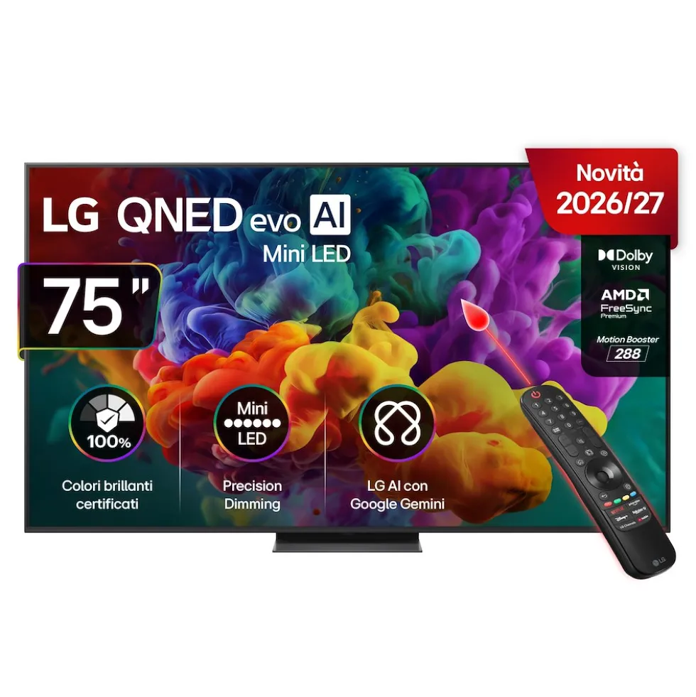 Televisore LG ELECTRONICS 75QNED86B6B QNED Mini LED 4K con AI