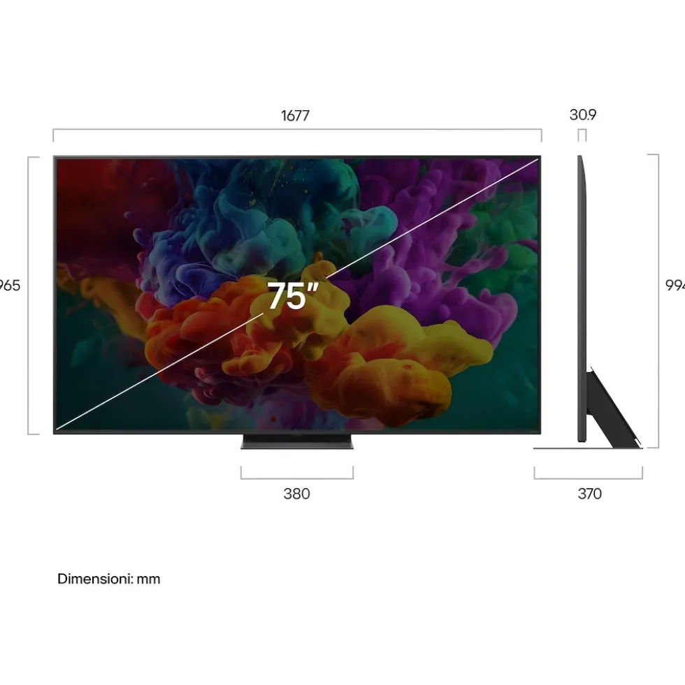 Televisore LG ELECTRONICS 75QNED86B6B QNED Mini LED 4K con AI