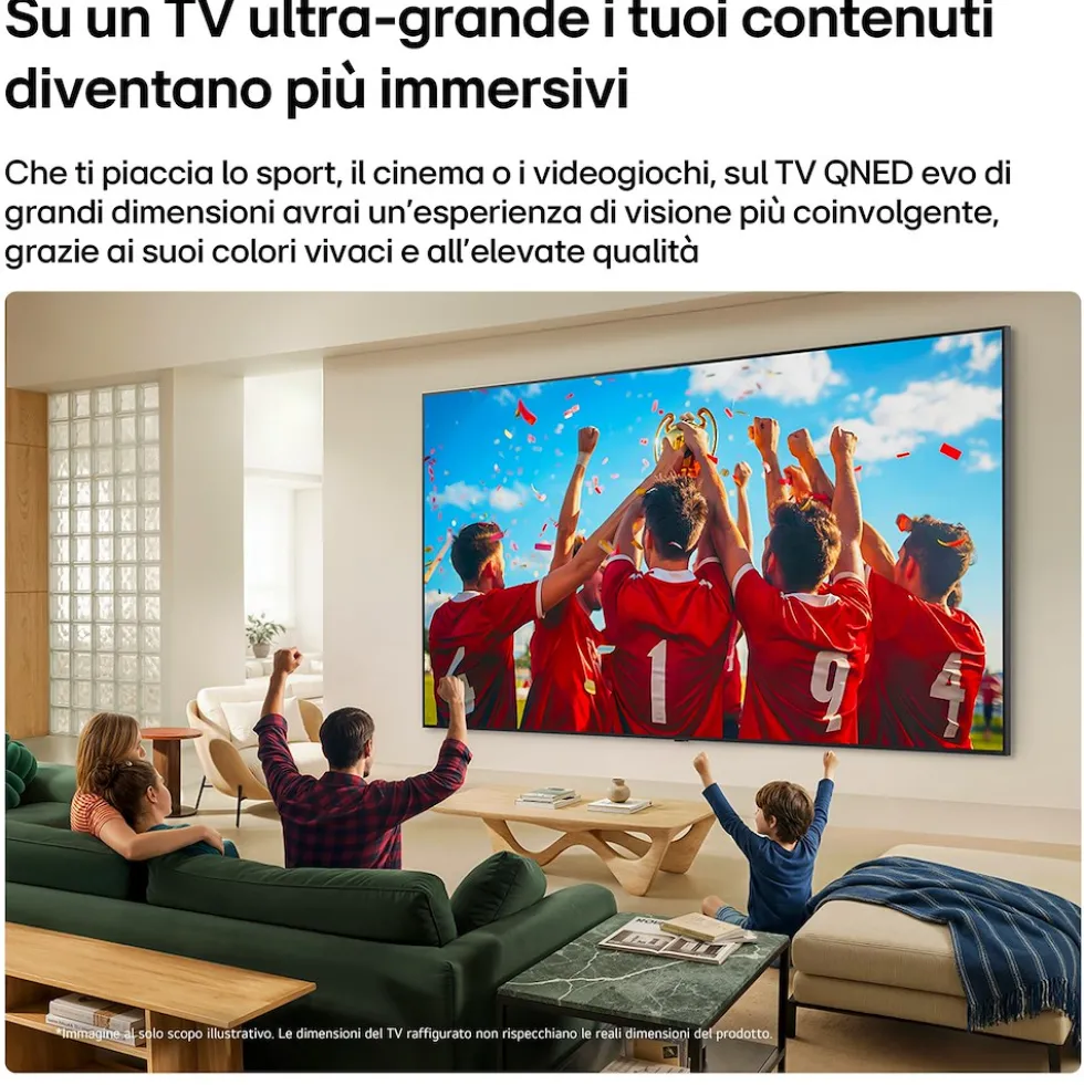 Televisore LG ELECTRONICS 75QNED86B6B QNED Mini LED 4K con AI
