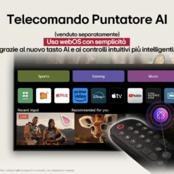 Televisore LG LED 75 pollici 75UA74006LB Smart TV 4K AI