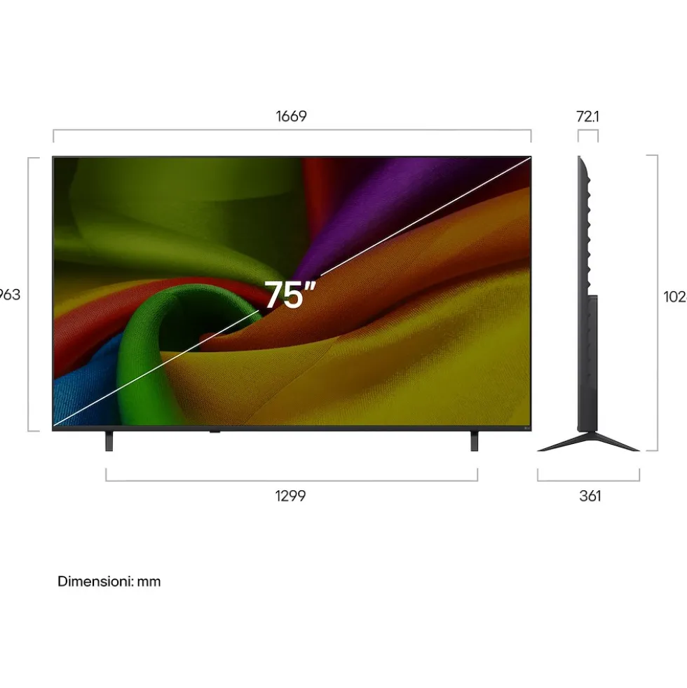 Televisore Lg 75nu850b6la.api Nano UHD 75" AI 4K Smart