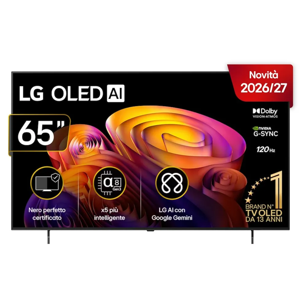 Televisore LG OLED 65" Serie B6E OLED65B6ELC, 4K UHD con processore Alpha 8 Gen 3