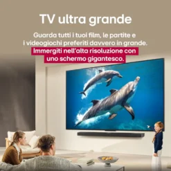 Televisore LG 75QNED80A6A con tecnologia QNED e processore a7 Gen8