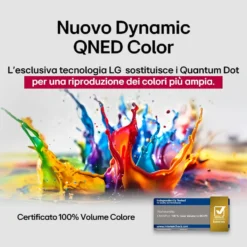 Televisore LG 75QNED80A6A con tecnologia QNED e processore a7 Gen8