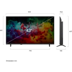 Televisore QNED LG ELECTRONICS 43QNED70B6C.API con Mini LED 4K