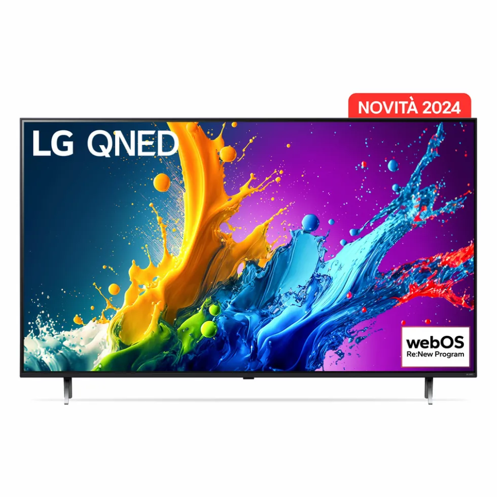 Televisore QNED LG 75QNED80T6A con processore a5 Gen7 e Smart TV WebOS