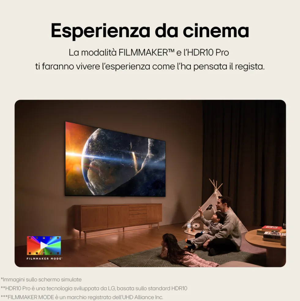 Televisore QNED LG 75QNED80T6A con processore a5 Gen7 e Smart TV WebOS
