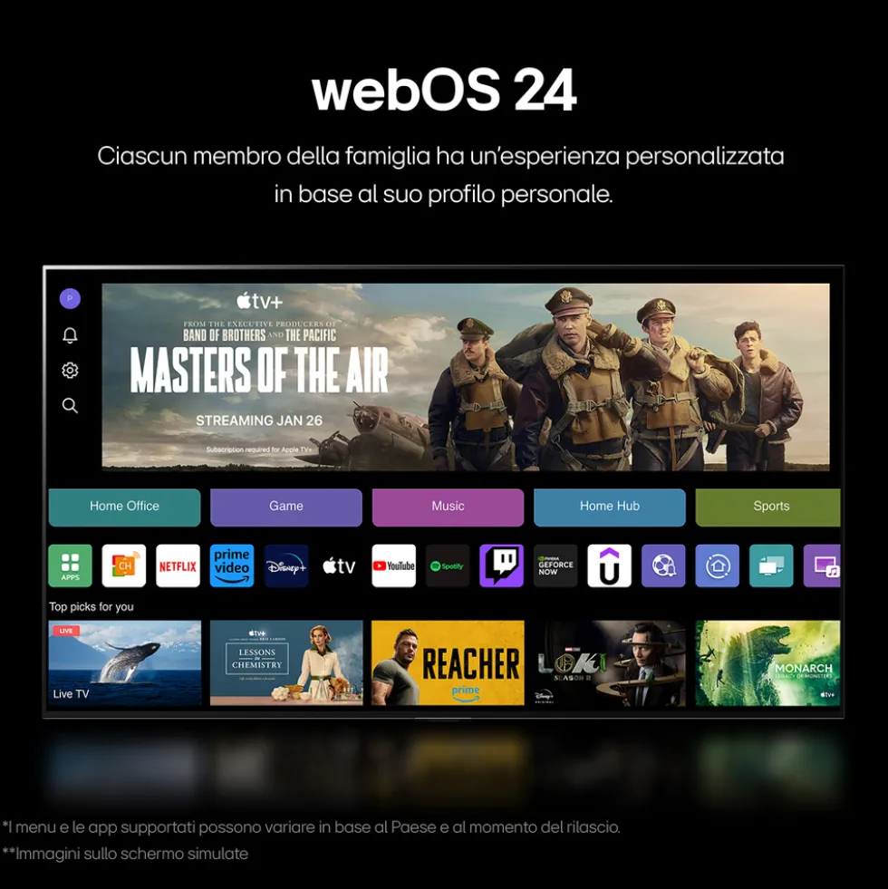 Televisore QNED LG 75QNED80T6A con processore a5 Gen7 e Smart TV WebOS
