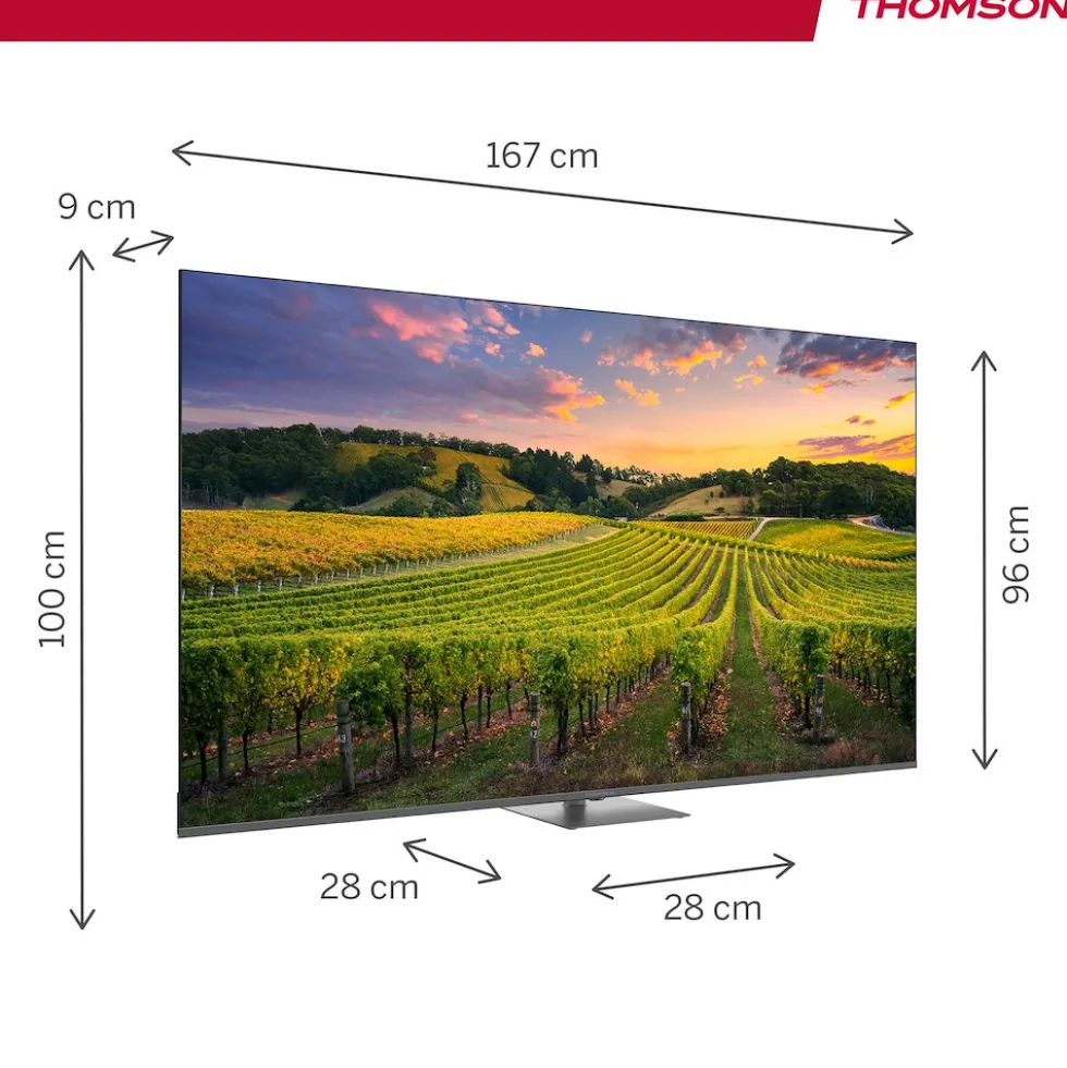 Televisore Thomson QLED 75 UHD 4K Smart Google TV