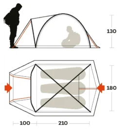 Tenda campeggio Ferrino 91033MBB Tenere Blu