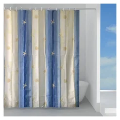 Tenda doccia Gedy TTE13061230 OLTREMARE Azzurro e Beige