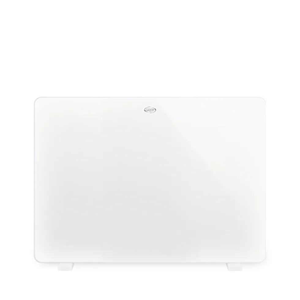 Termoconvettore Argo Fancy 1400W con pannello in vetro bianco e timer digitale