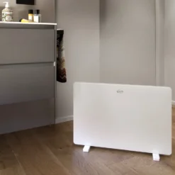 Termoconvettore Argo Fancy 1400W con pannello in vetro bianco e timer digitale