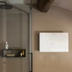 Termoconvettore Argo Fancy 1400W con pannello in vetro bianco e timer digitale