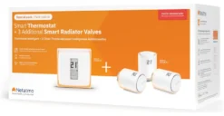 Termostato SMART Netatmo NBU NTH NAV EU BY STARCK con Tre Valvole Whit