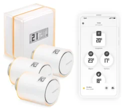 Termostato SMART Netatmo NBU NTH NAV EU BY STARCK con Tre Valvole Whit