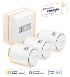 Termostato SMART Netatmo NBU NTH NAV EU BY STARCK con Tre Valvole Whit