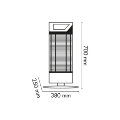 Termoventilatore Argo Ambient con fibra di carbonio e oscillazione 70°