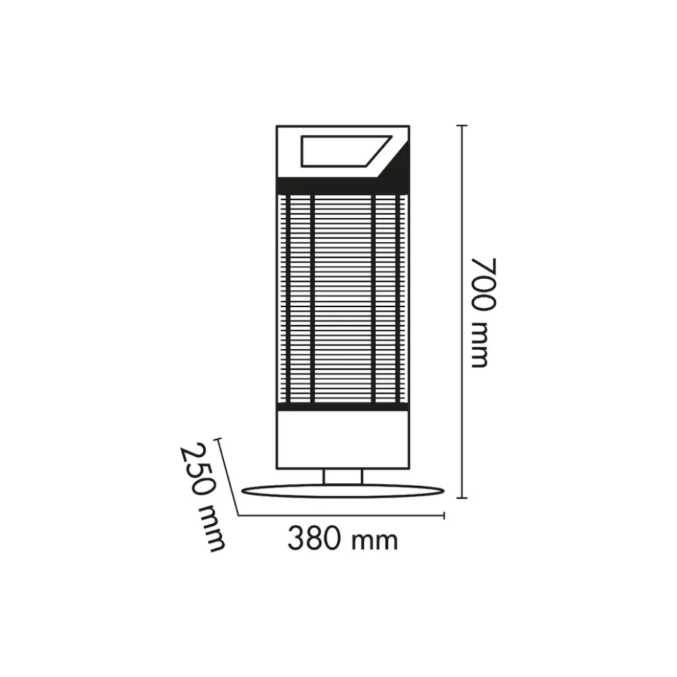 Termoventilatore Argo Ambient con fibra di carbonio e oscillazione 70°