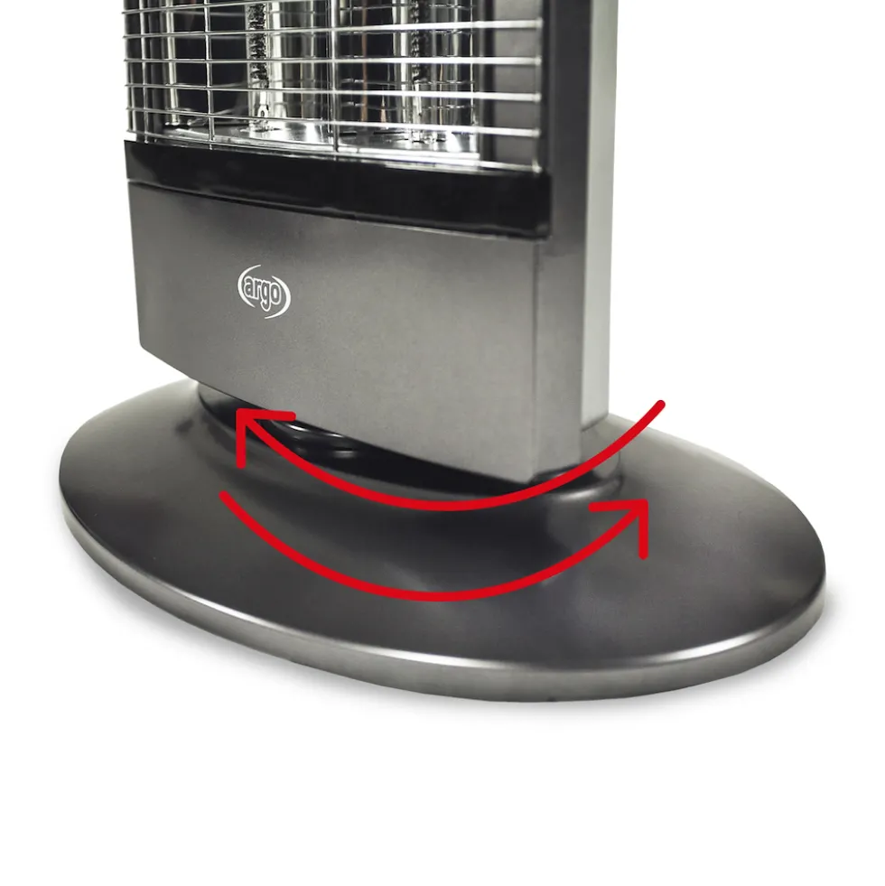 Termoventilatore Argo Ambient con fibra di carbonio e oscillazione 70°