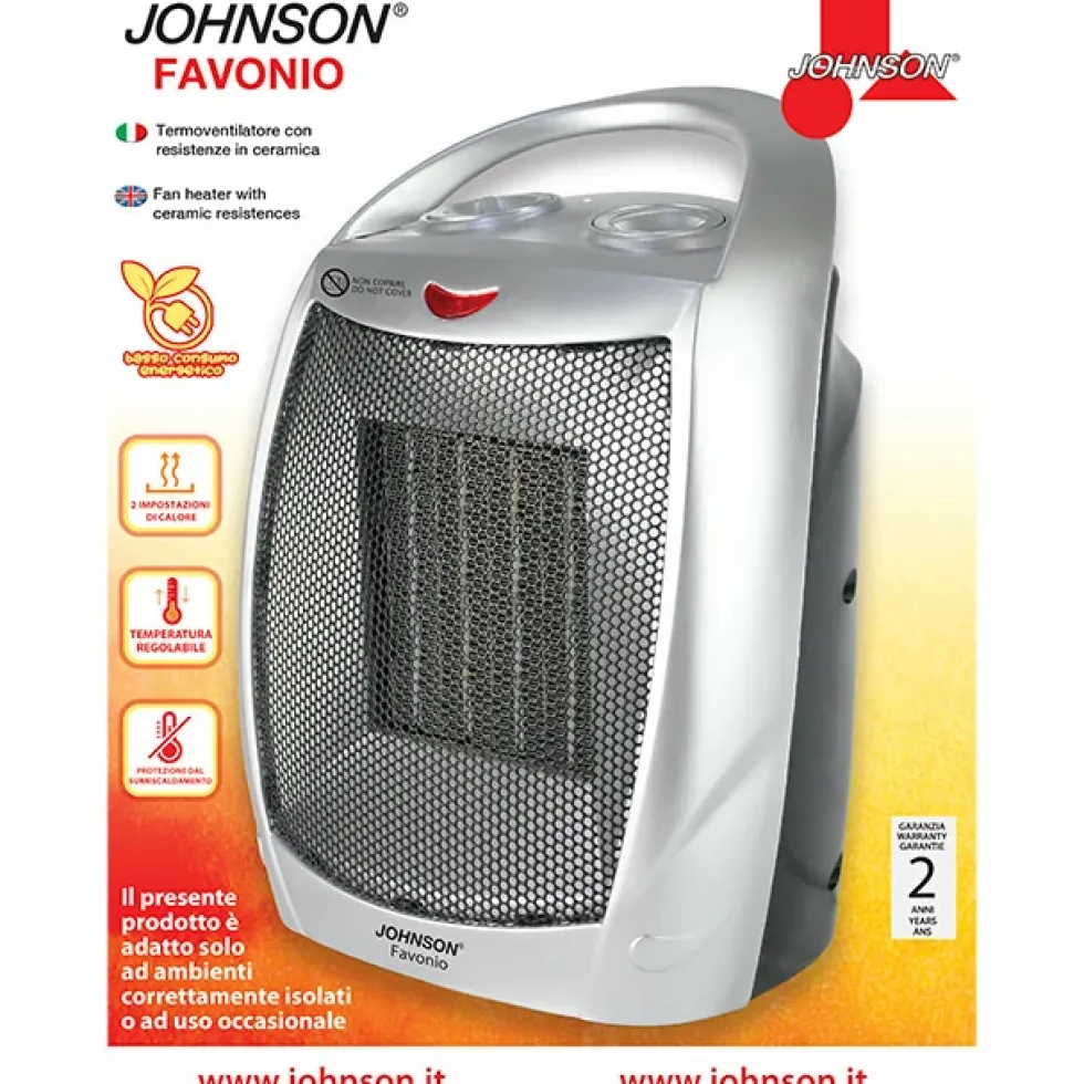 Termoventilatore ceramico a basso consumo Favonio Johnson 1500 W