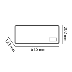 Termoventilatore da parete Argo Chic Silver 2000W con telecomando