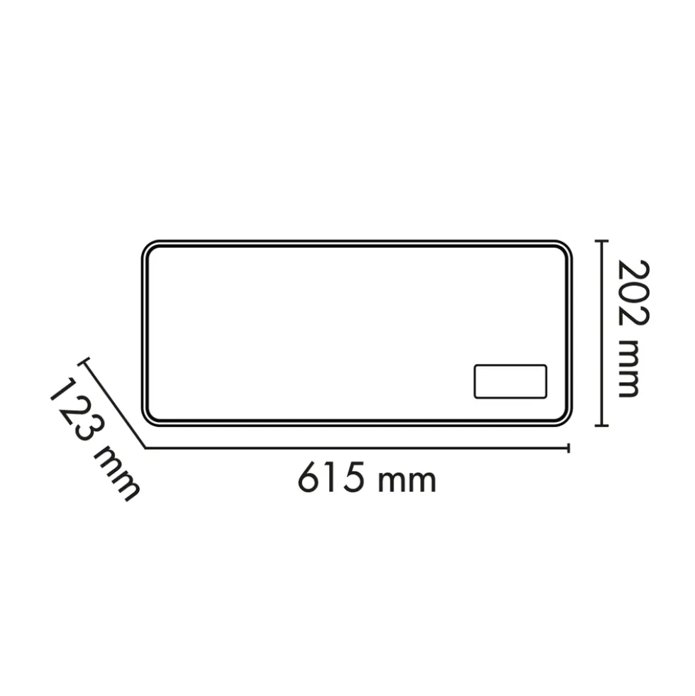 Termoventilatore da parete Argo Chic Silver 2000W con telecomando