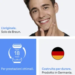 Testina di ricambio Braun Series 3+ 32B per rasoio elettrico uomo