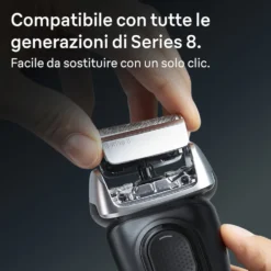 Testina di ricambio Braun Serie 8 83M per rasoio elettrico