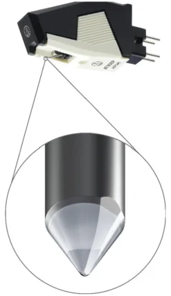 Testina giradischi Audio Technica AT 85EP Cartridge White e Black