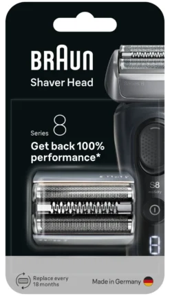 Testina ricambio rasoio Braun 83M SERIES 8 Silver