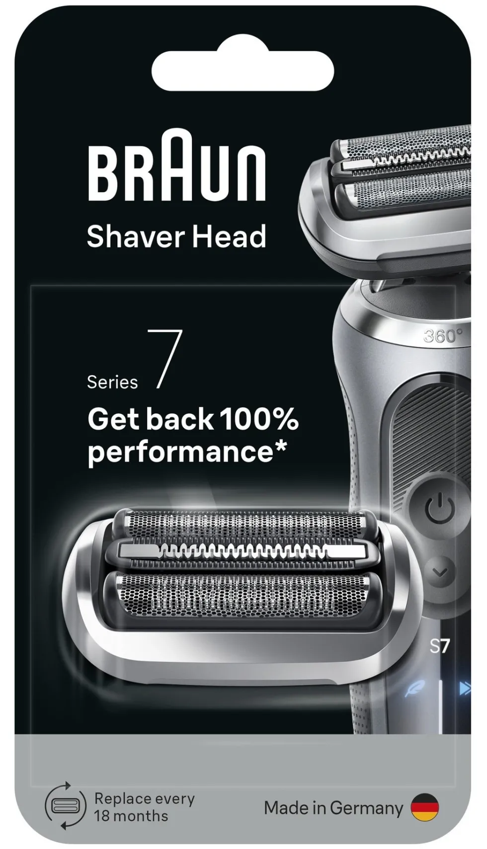 Testina ricambio rasoio Braun 74S SERIES 7 Silver